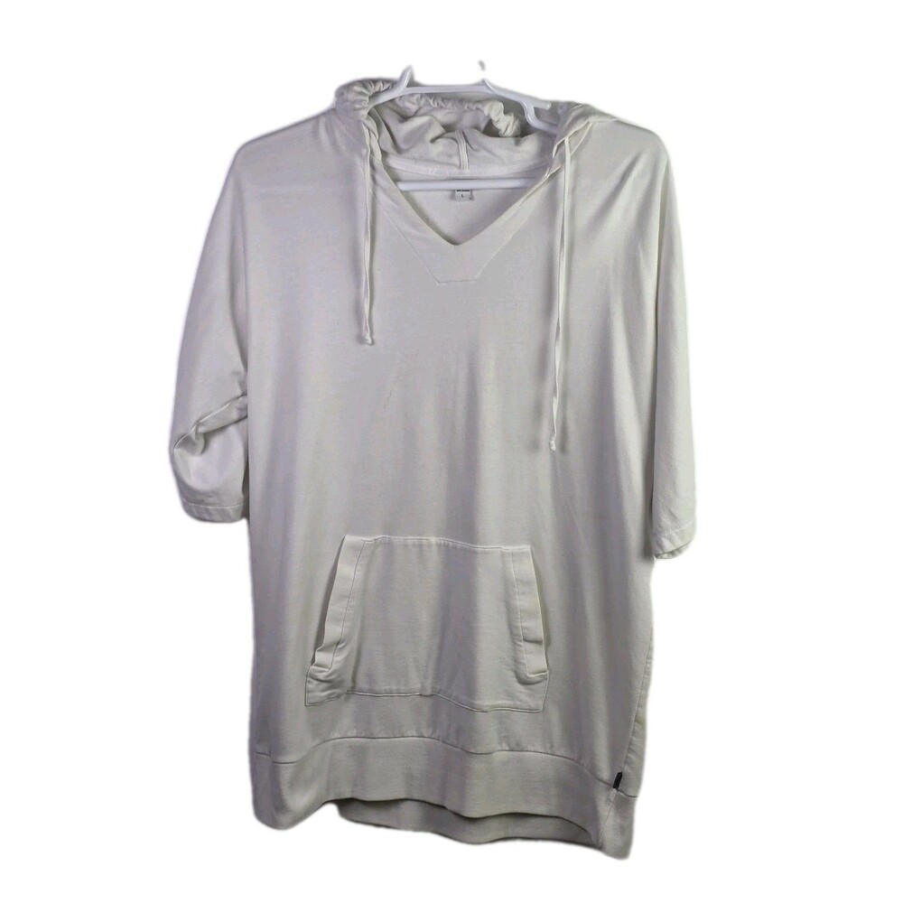 Dkny Sport Women's‎ Large White Hooded Sweatshirt Dress